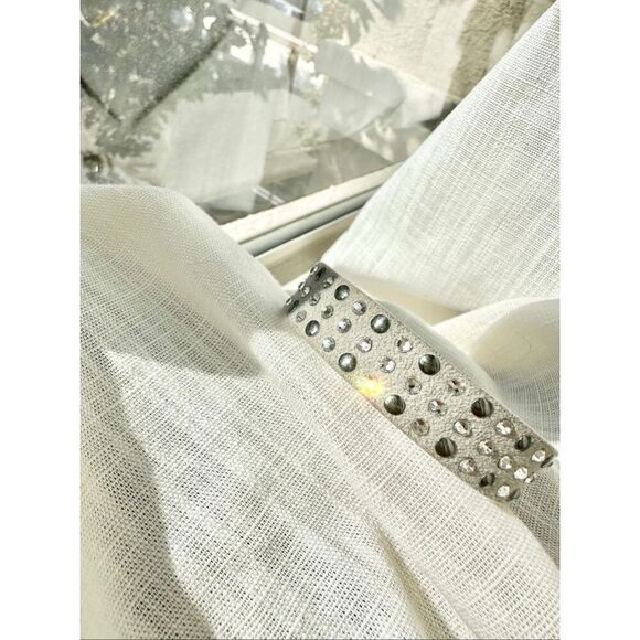 Swarovski gray color wraparound bracelet with crystal and stud embellishment